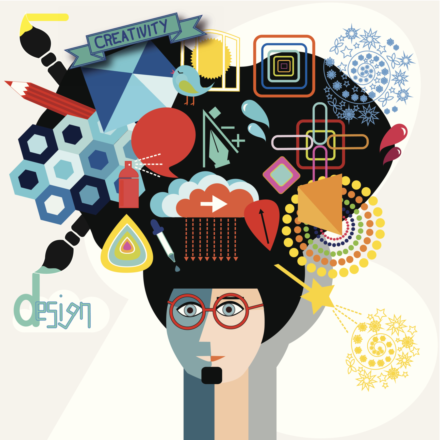 writer with exploding head